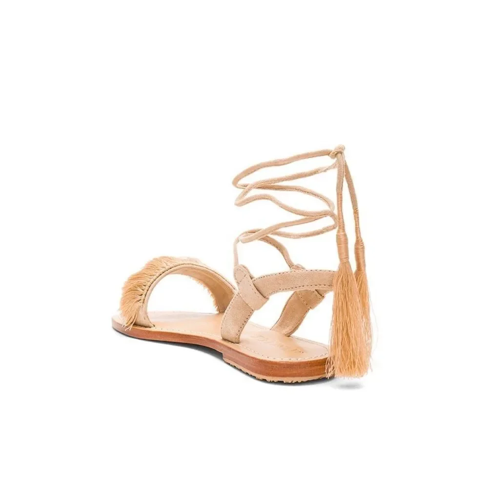 Mystique Ankle Tie Tassle Sandal